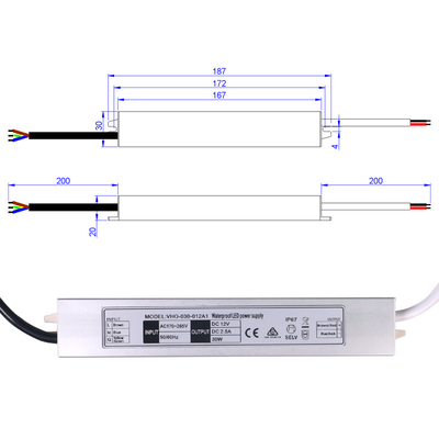 SAA 증명서 Slimline LED 운전사 12V 30W는 일정한 전압 IP67를 방수 처리합니다