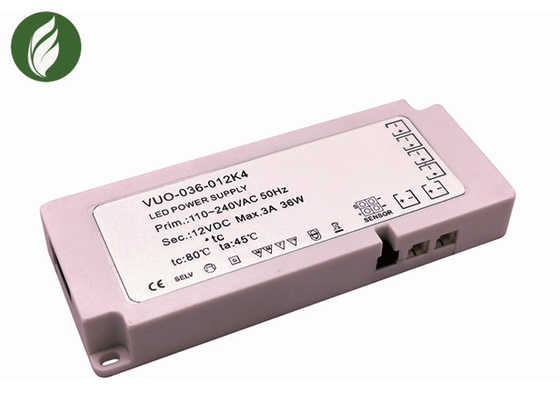 가벼운 호리호리한 240V 내지 12V 주도하는 드라이버, 내각 조명 트랜스 아래에 있는 36W 12V